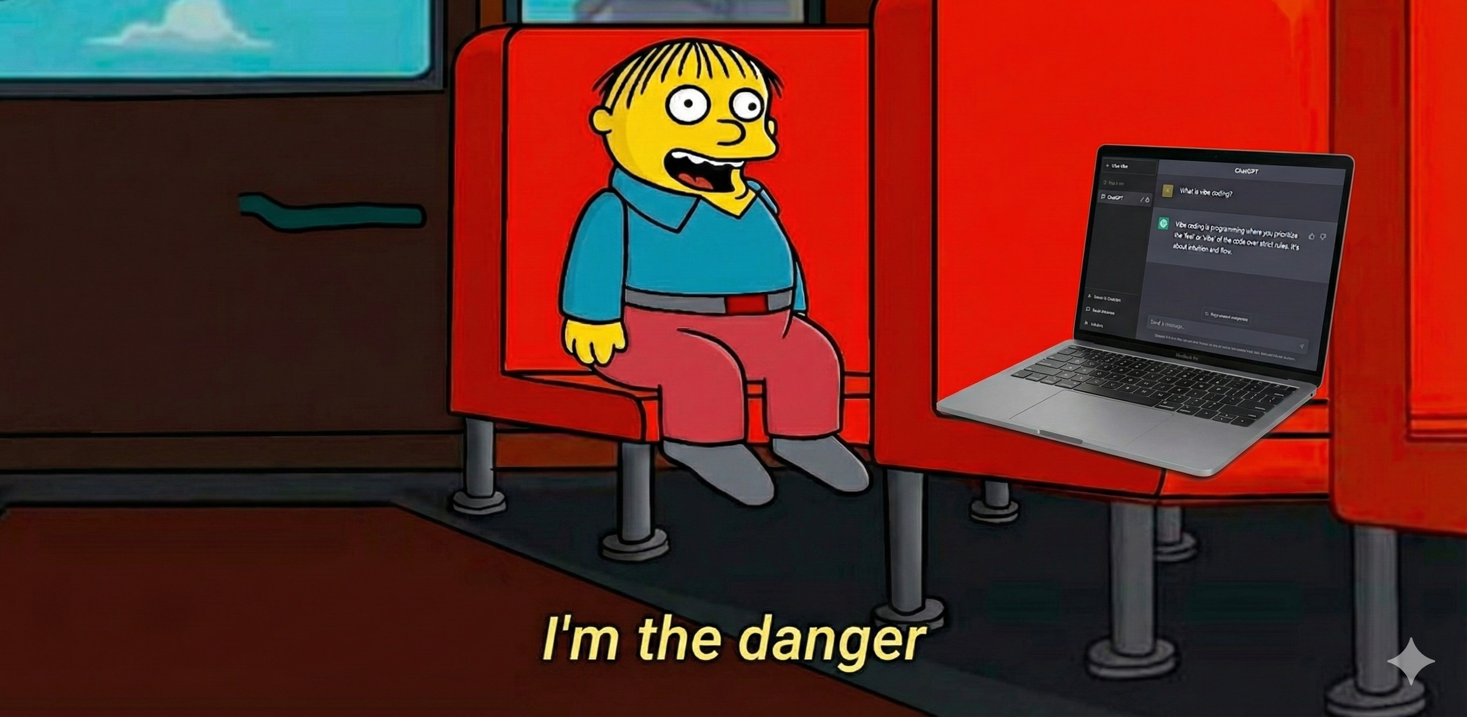 Ralph Wiggum on the bus meme